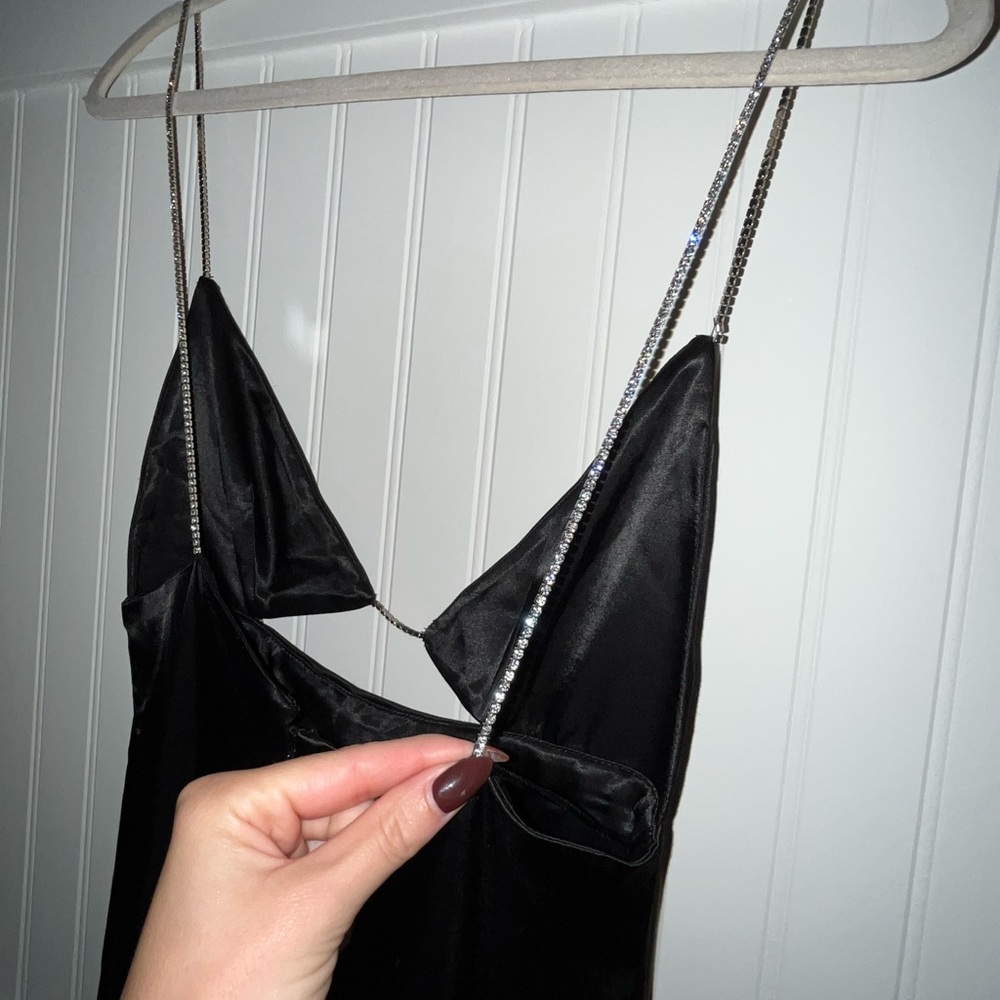 Satin Black Dress
